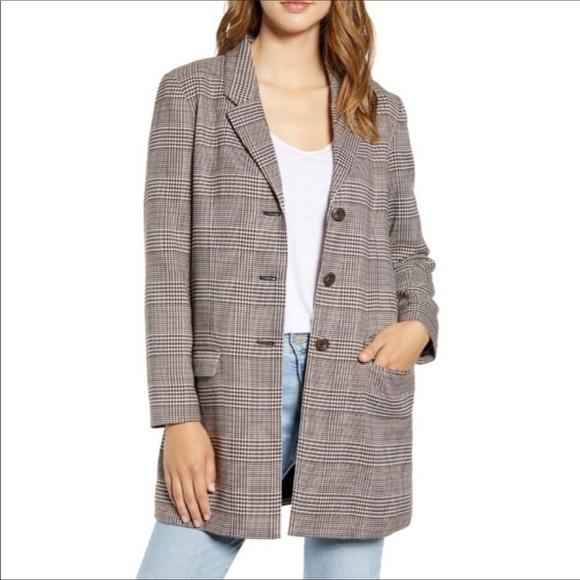 bb dakota plaid blazer